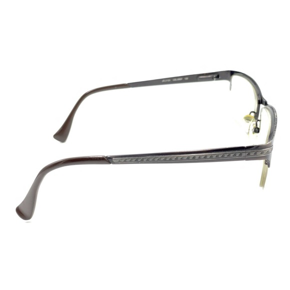 Police COL 08EP Dark Brown Metal Rectangular Half Frame Eyeglasses Frames 135 - Picture 4 of 12